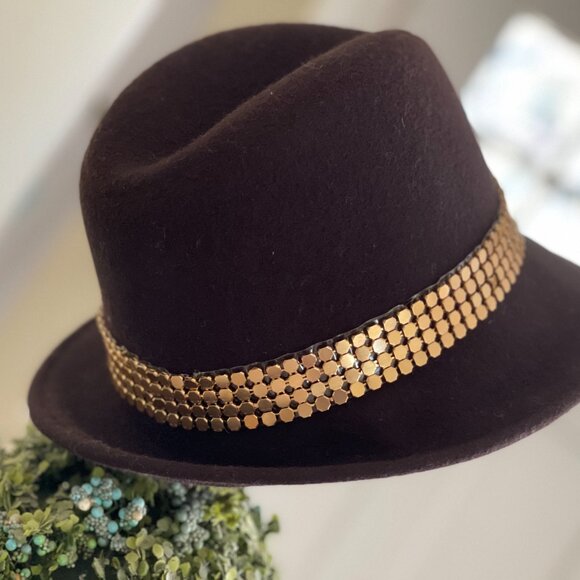 Accented Brown Wool Hat - Picture 7 of 12